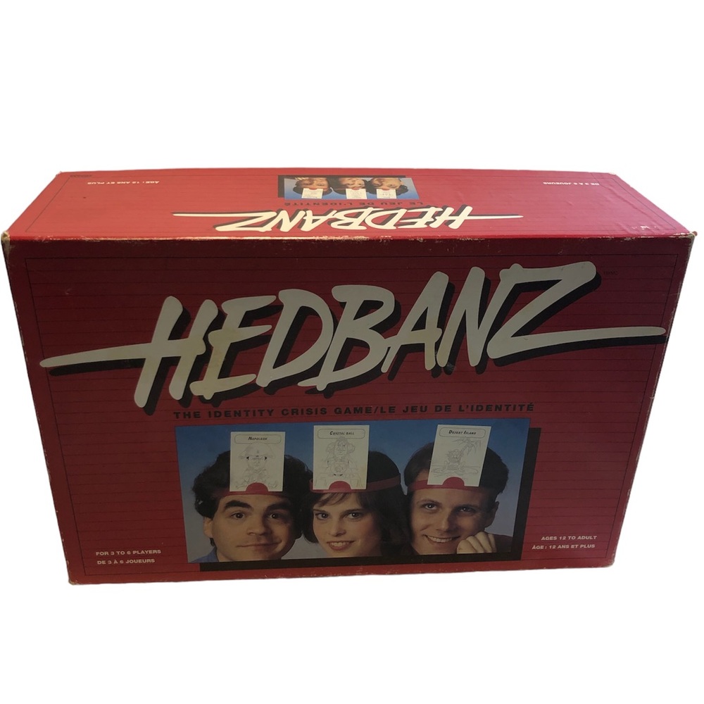 Vintage Hedbanz Identity Crisis Board Game 1991 Family Guessing Game complete